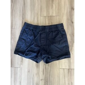 Banana Republic Chino Shorts Womens 4 Navy Blue Elastic Drawstring Waist‎ Casual